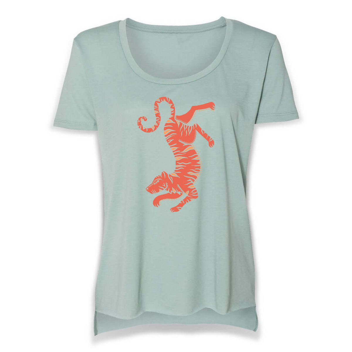 Tiger Scoop T-shirt | Lichen