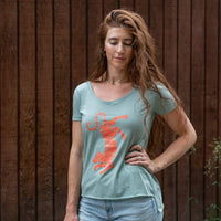 Tiger Scoop T-shirt | Lichen