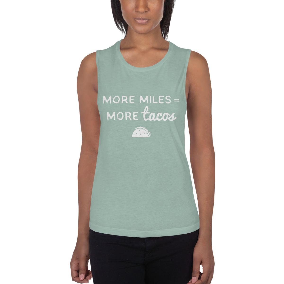 "More Miles More Tacos" Muscle Tank