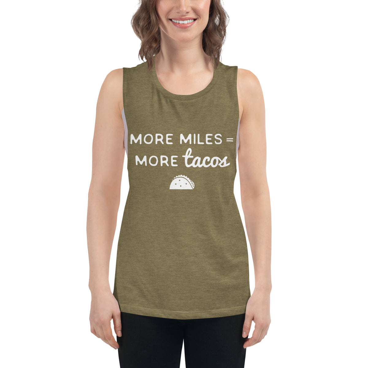 "More Miles More Tacos" Muscle Tank