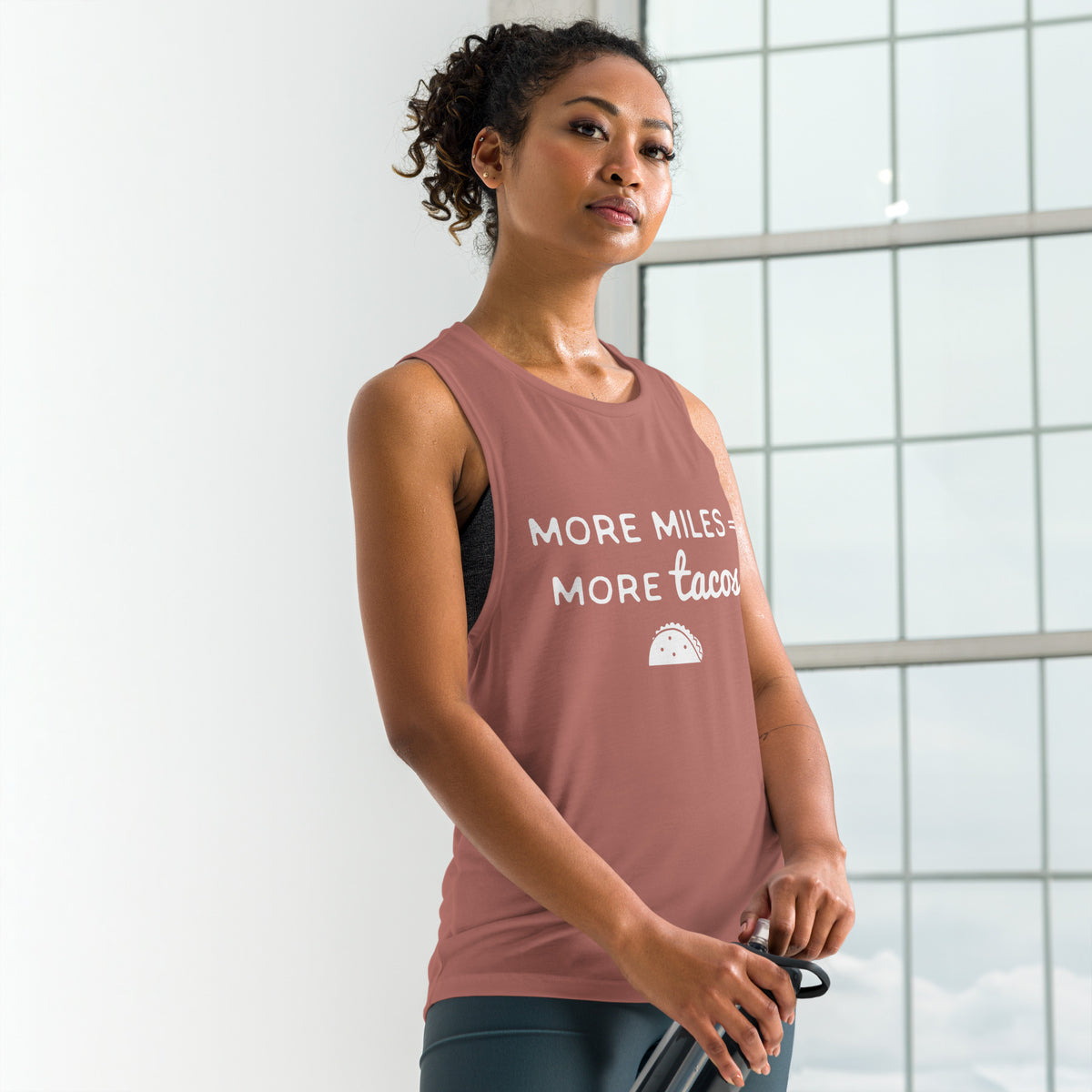 "More Miles More Tacos" Muscle Tank