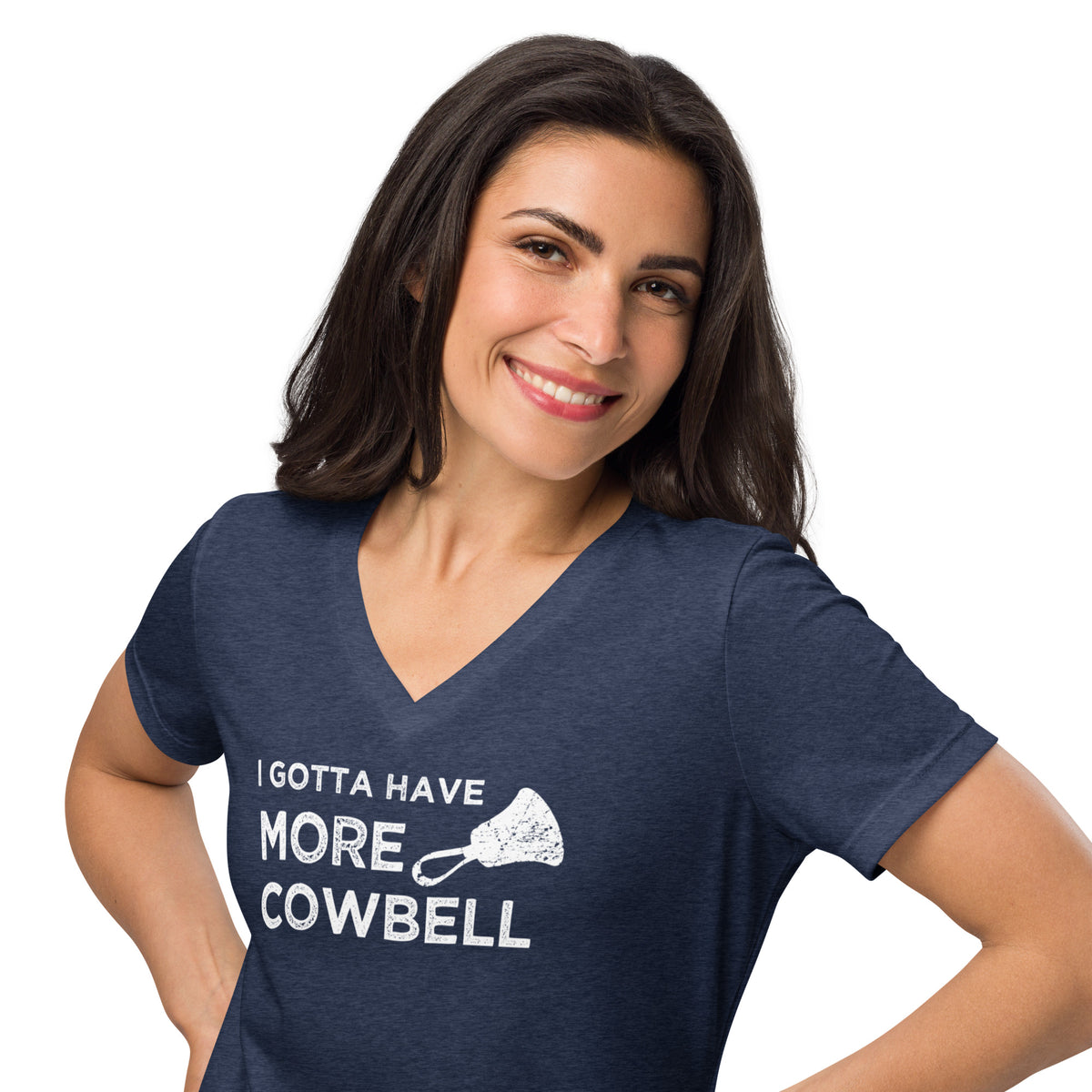 "More Cowbell" Relaxed V-Neck Tee